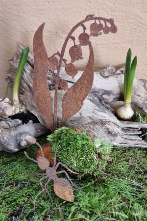 Rostdeko Osterdeko Frühlingsdeko Tischdeko Frühlingsblüher Ameise Käfer Insekten Metalldeko Dekoidee im Mrs Greenery Shop bestellen kaufen