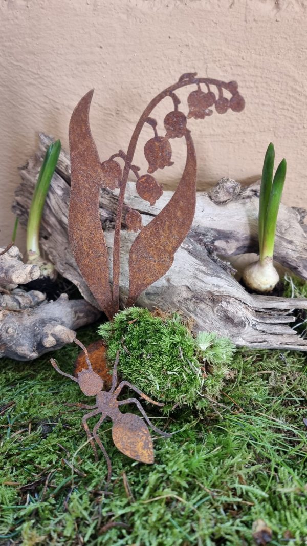 Rostdeko Osterdeko Frühlingsdeko Tischdeko Frühlingsblüher Ameise Käfer Insekten Metalldeko Dekoidee im Mrs Greenery Shop bestellen kaufen