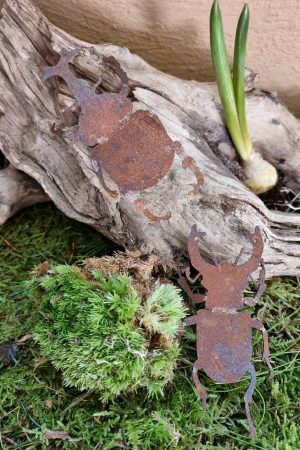 Rostdeko Osterdeko Frühlingsdeko Tischdeko Frühlingsblüher Ameise Käfer Insekten Metalldeko Dekoidee im Mrs Greenery Shop bestellen kaufen