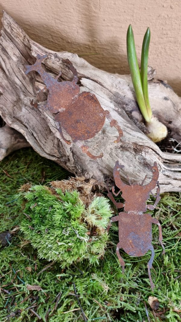 Rostdeko Osterdeko Frühlingsdeko Tischdeko Frühlingsblüher Ameise Käfer Insekten Metalldeko Dekoidee im Mrs Greenery Shop bestellen kaufen