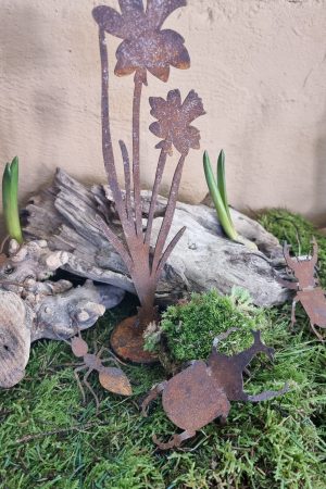 Rostdeko Osterdeko Frühlingsdeko Tischdeko Frühlingsblüher Ameise Käfer Insekten Metalldeko Dekoidee im Mrs Greenery Shop bestellen kaufen