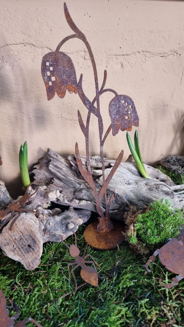 Rostdeko Osterdeko Frühlingsdeko Tischdeko Frühlingsblüher Ameise Käfer Insekten Metalldeko Dekoidee im Mrs Greenery Shop bestellen kaufen