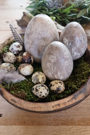 Holz-Ei Osterei Osterdeko Naturdeko Ostern Holzei Holzdeko im Mrs Greenery Shop bestellen kaufen