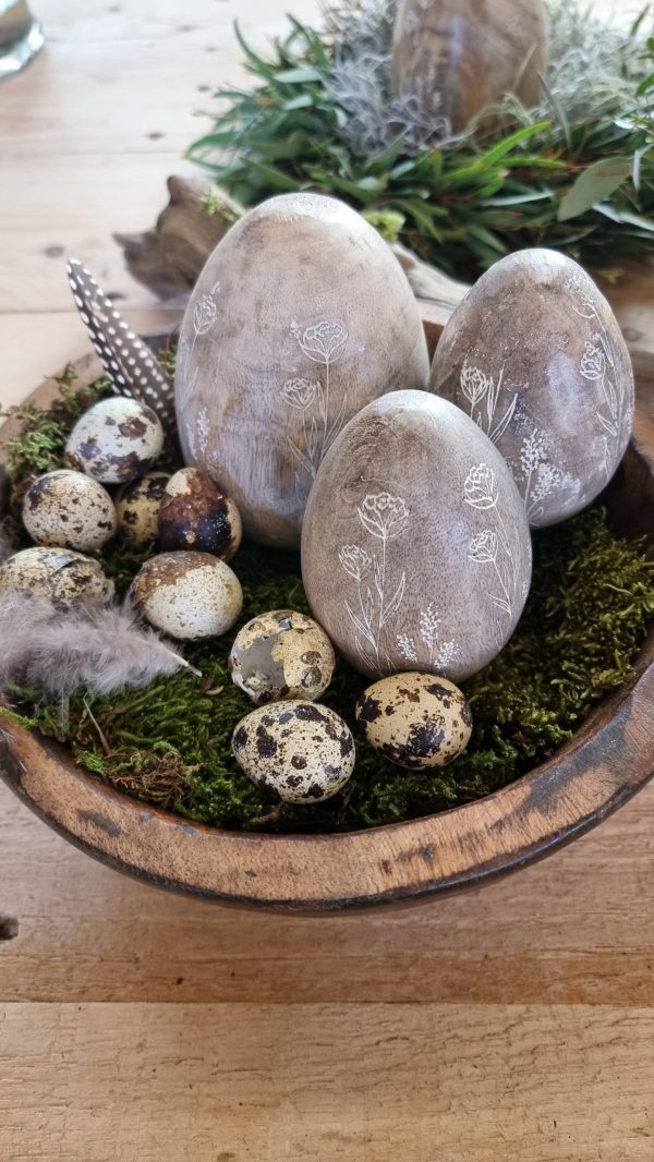 Holz-Ei Osterei Osterdeko Naturdeko Ostern Holzei Holzdeko im Mrs Greenery Shop bestellen kaufen