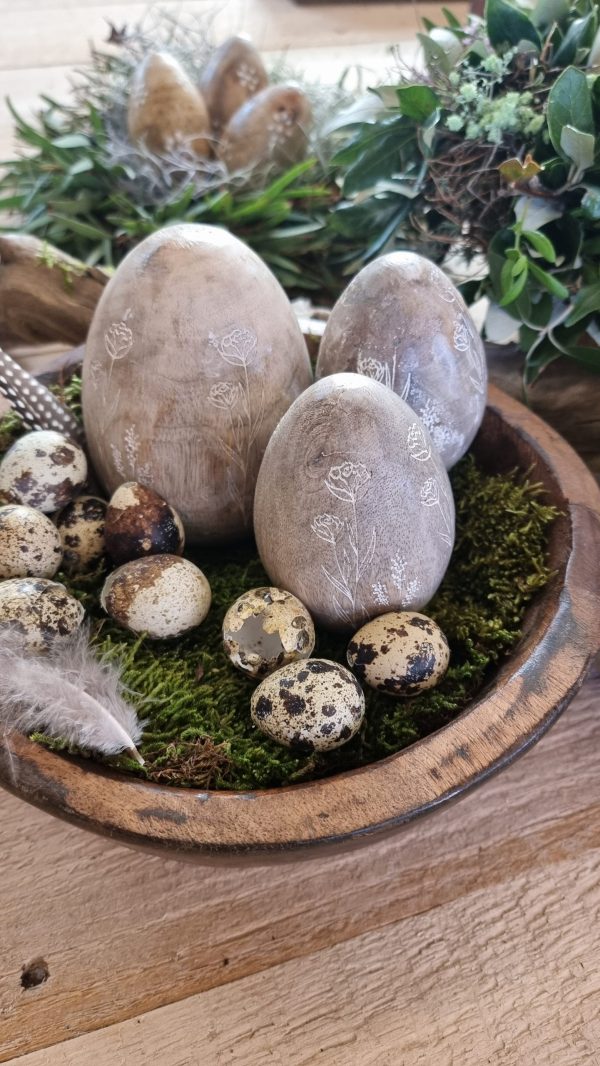 Holz-Ei Osterei Osterdeko Naturdeko Ostern Holzei Holzdeko im Mrs Greenery Shop bestellen kaufen