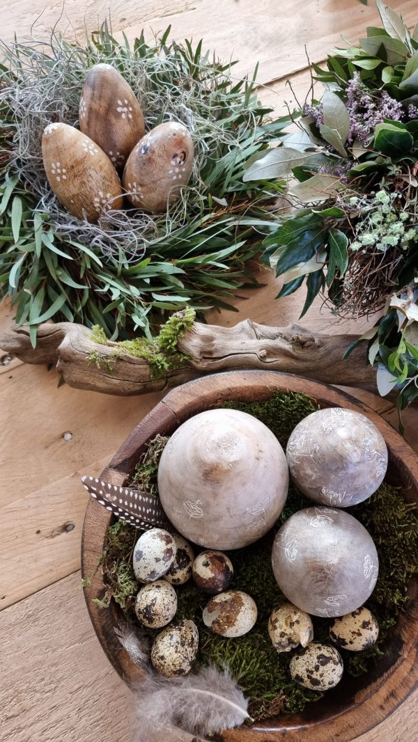 Holz-Ei Osterei Osterdeko Naturdeko Ostern Holzei Holzdeko im Mrs Greenery Shop bestellen kaufen