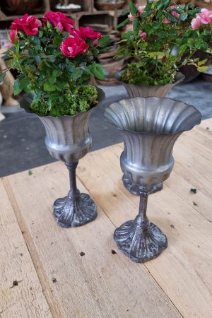 Metallpokal Pokal Pflanztopf eko Tischdeko Dekoidee im Mrs Greenery Shop bestellen kaufen