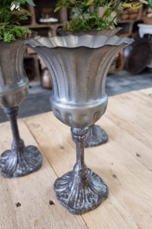 Metallpokal Pokal Pflanztopf eko Tischdeko Dekoidee im Mrs Greenery Shop bestellen kaufen
