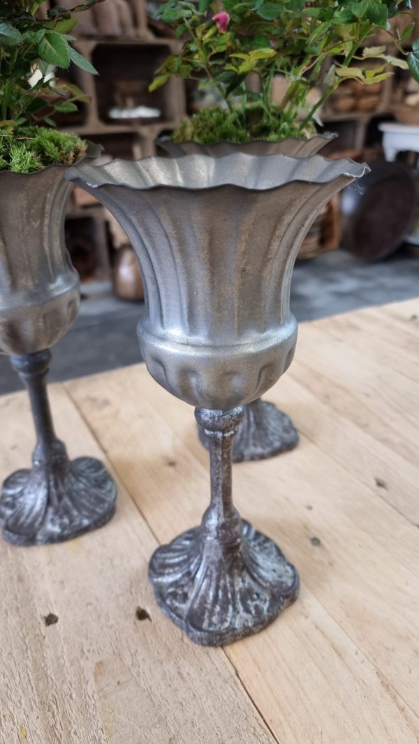 Metallpokal Pokal Pflanztopf eko Tischdeko Dekoidee im Mrs Greenery Shop bestellen kaufen