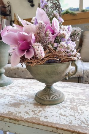 Metallpokal Pokal Pflanztopf Deko Schale Pflanztopf Tischdeko Dekoidee im Mrs Greenery Shop bestellen kaufen