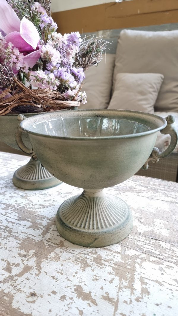 Metallpokal Pokal Pflanztopf Deko Schale Pflanztopf Tischdeko Dekoidee im Mrs Greenery Shop bestellen kaufen