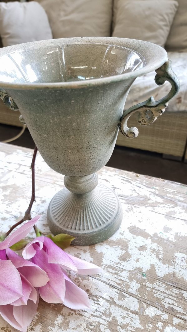 Metallpokal Pokal Pflanztopf Deko Schale Pflanztopf Tischdeko Dekoidee im Mrs Greenery Shop bestellen kaufen
