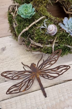 rostdeko rost metalldeko libelle schmetterling biene deko im mrs greenery shop bestellen kaufen