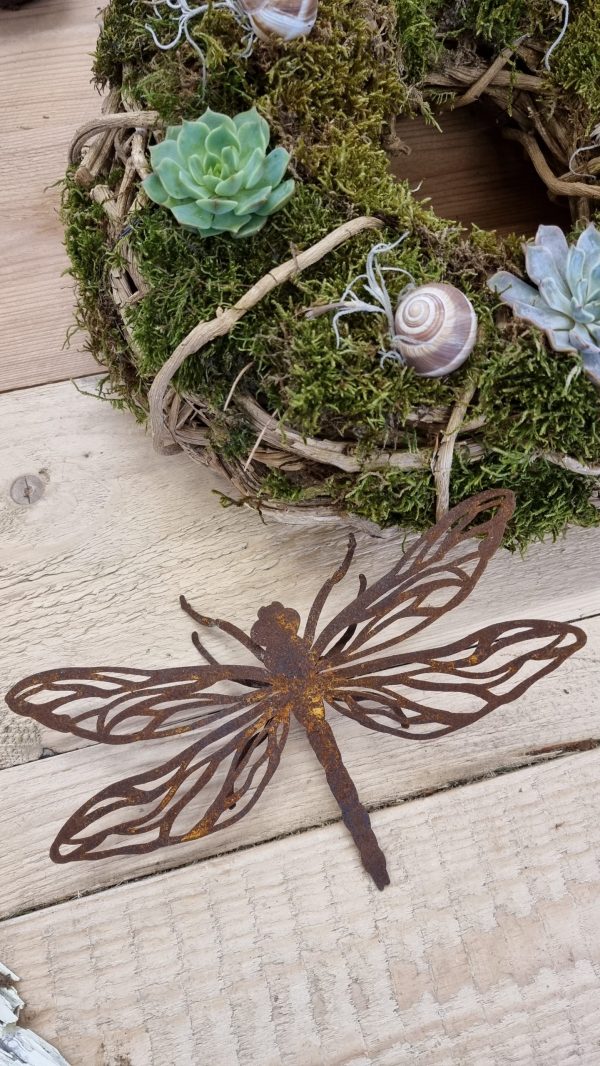 rostdeko rost metalldeko libelle schmetterling biene deko im mrs greenery shop bestellen kaufen