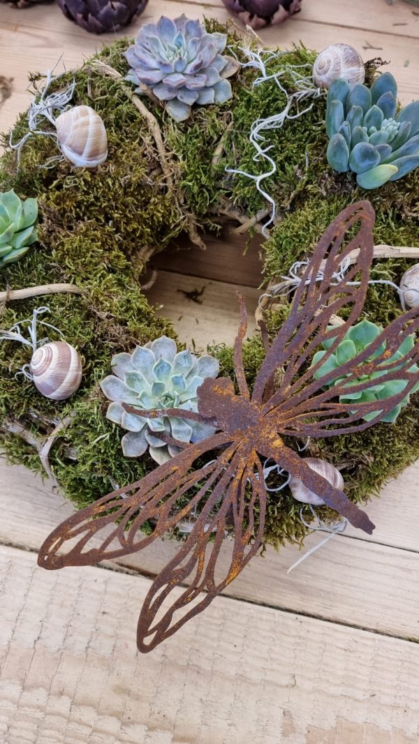 rostdeko rost metalldeko libelle schmetterling biene deko im mrs greenery shop bestellen kaufen