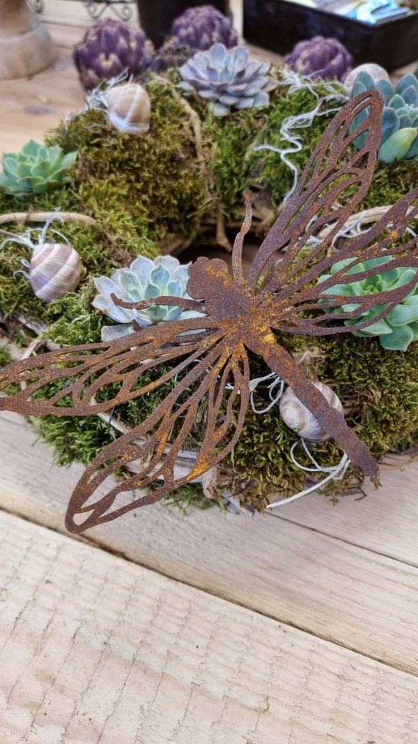 rostdeko rost metalldeko libelle schmetterling biene deko im mrs greenery shop bestellen kaufen