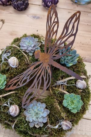 rostdeko rost metalldeko libelle schmetterling biene deko im mrs greenery shop bestellen kaufen