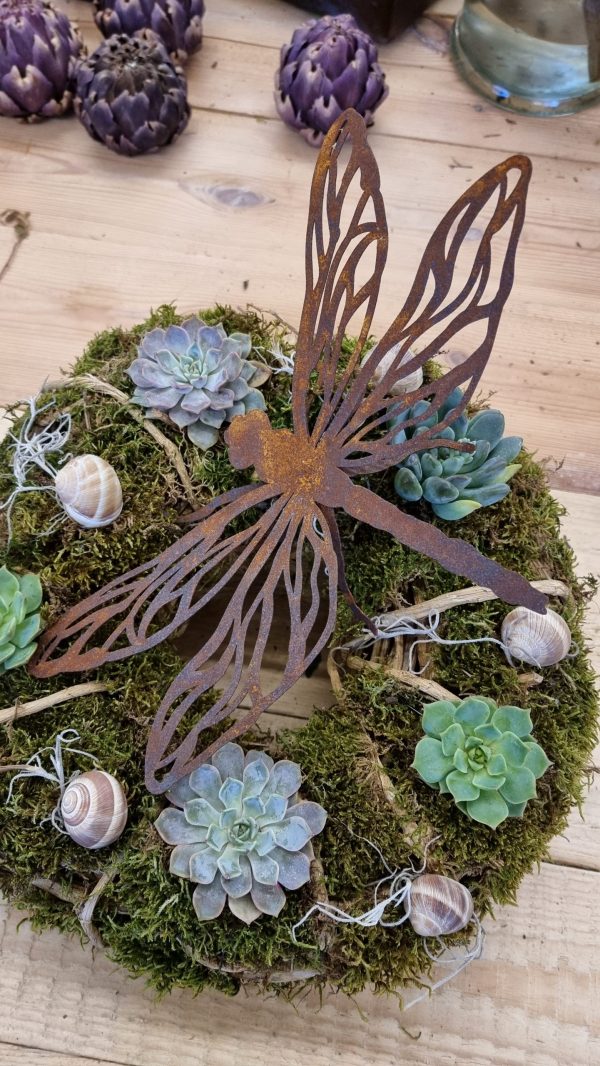 rostdeko rost metalldeko libelle schmetterling biene deko im mrs greenery shop bestellen kaufen