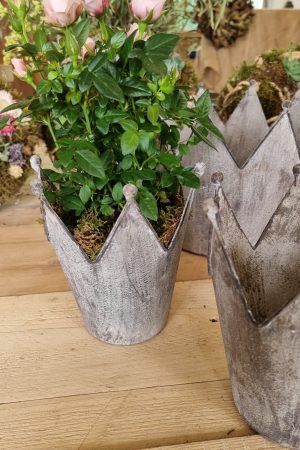 krone metallkrone dekokrone übertopf handarbeit im mrs greenery shop bestellen kaufen