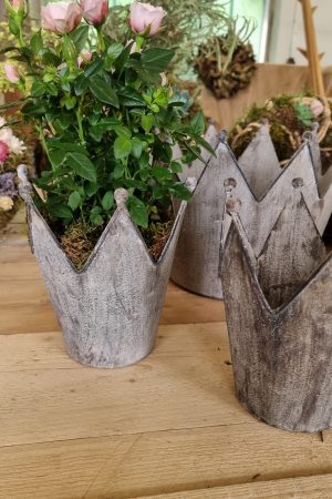 krone metallkrone dekokrone übertopf handarbeit im mrs greenery shop bestellen kaufen