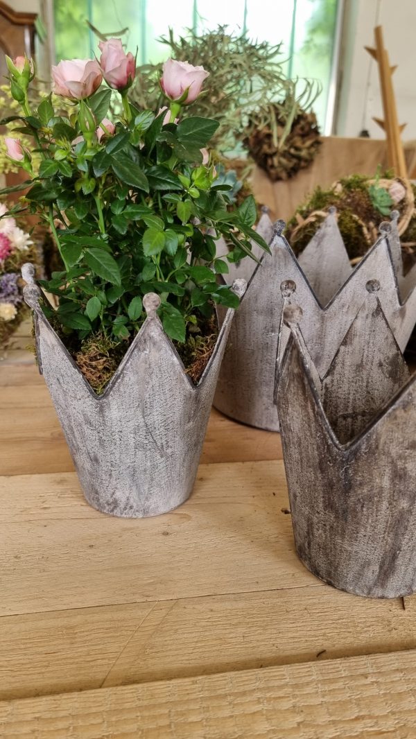 krone metallkrone dekokrone übertopf handarbeit im mrs greenery shop bestellen kaufen