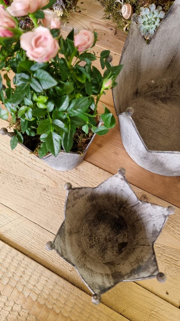 krone metallkrone dekokrone übertopf handarbeit im mrs greenery shop bestellen kaufen