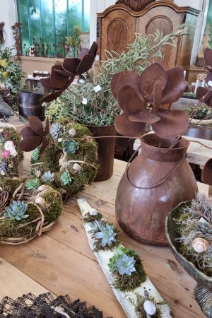 rostblume blume metallblume rostig metalldeko blüte rostblüte dekoblüte metall rost im mrs greenery shop bestellen kaufen