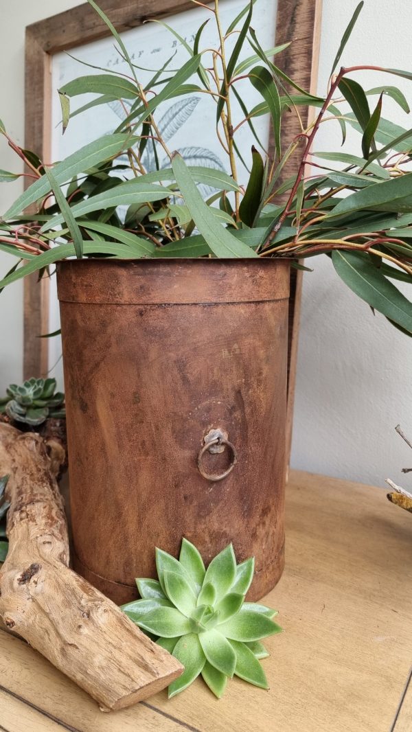 rost topf übertopf töpfe metalltopf rostig metalldeko blumentopf vase im mrs greenery shop bestellen kaufen