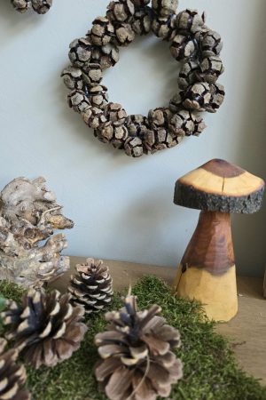 Herbstdeko Naturdeko Herbst Deko Zapfen Holz Holzdeko Kranz Zapfen Beeren Stern im Mrs Greenery Shop bestellen kaufen