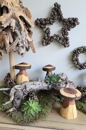 Herbstdeko Naturdeko Herbst Deko Zapfen Holz Holzdeko Kranz Zapfen Beeren Stern im Mrs Greenery Shop bestellen kaufen