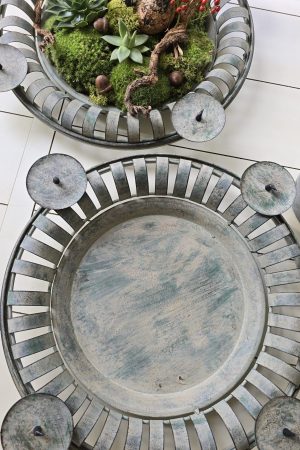 Schale Dekoschale Metallschale Adventsschale Adventskranz Herbstdeko Winterdeko Adventsdeko Dekotablett im Mrs Greenery Shop bestellen kaufen
