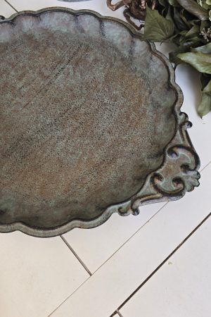 Schale Dekoschale Metallschale Adventsschale Herbstdeko Winterdeko Dekotablett im Mrs Greenery Shop bestellen kaufen