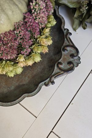 Schale Dekoschale Metallschale Adventsschale Herbstdeko Winterdeko Dekotablett im Mrs Greenery Shop bestellen kaufen