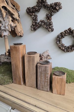 advent adventsdeko Kerzenständer kerzenhalter antik vintage holz holzkerzenständer deko holzdeko im mrs greenery shop bestellen kaufen
