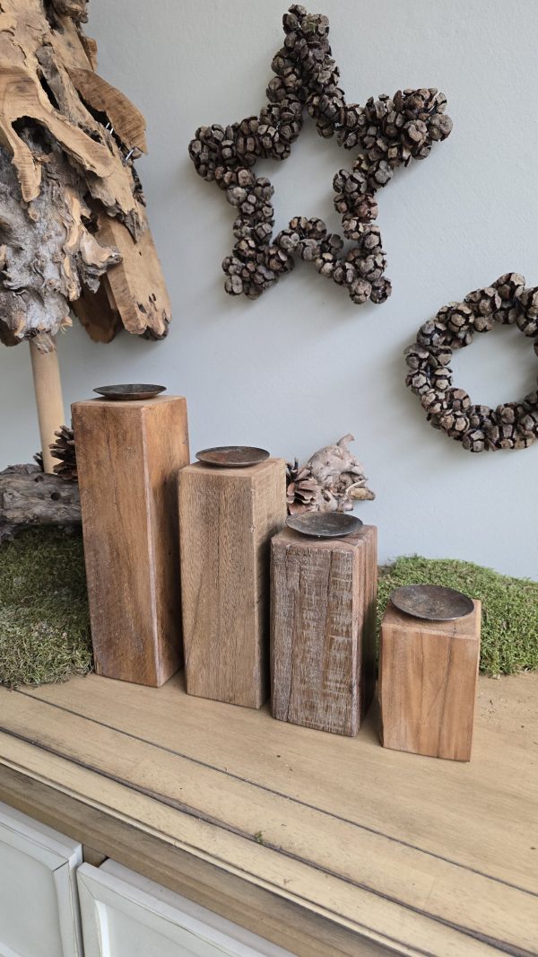 advent adventsdeko Kerzenständer kerzenhalter antik vintage holz holzkerzenständer deko holzdeko im mrs greenery shop bestellen kaufen