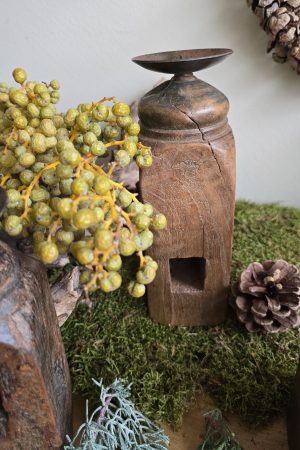 Kerzenständer kerzenhalter antik vintage holz holzkerzenständer deko holzdeko im mrs greenery shop bestellen kaufen