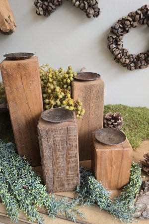 advent adventsdeko Kerzenständer kerzenhalter antik vintage holz holzkerzenständer deko holzdeko im mrs greenery shop bestellen kaufen