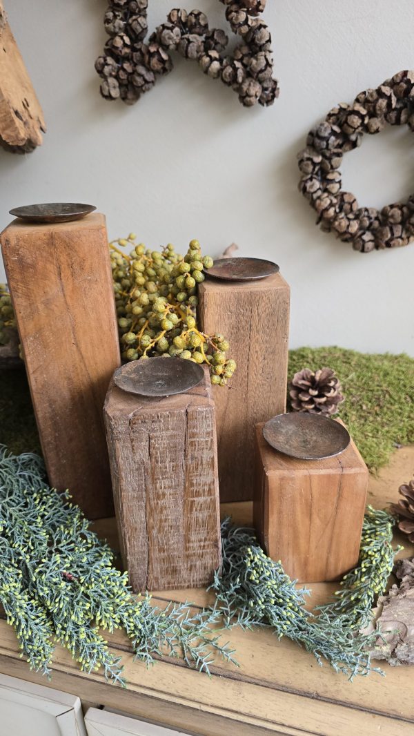 advent adventsdeko Kerzenständer kerzenhalter antik vintage holz holzkerzenständer deko holzdeko im mrs greenery shop bestellen kaufen