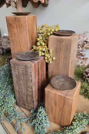 advent adventsdeko Kerzenständer kerzenhalter antik vintage holz holzkerzenständer deko holzdeko im mrs greenery shop bestellen kaufen