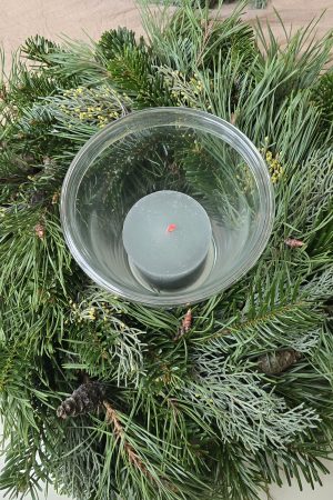 Glas Windlicht Kranz Kranzlicht Kranzdeko Kerzenglas Dekoglas im Mrs Greenery Shop bestellen kaufen