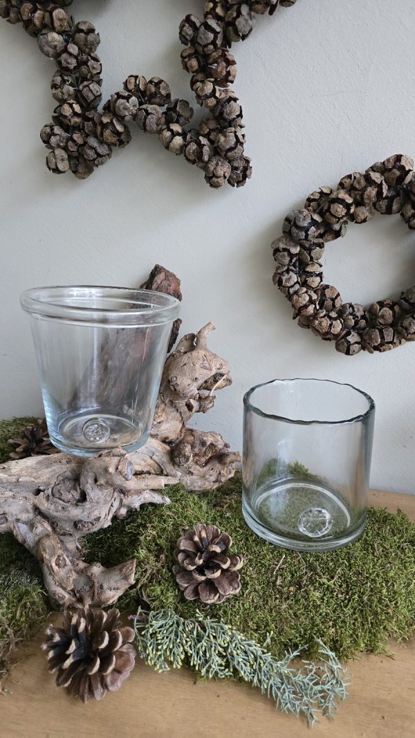 Glas Windlicht Kranz Kranzlicht Kranzdeko Kerzenglas Dekoglas im Mrs Greenery Shop bestellen kaufen