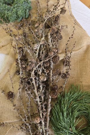 Lärche Zweige Äste Ast Zweig Bund Weihnachtsdeko Naturdeko im Mrs Greenery Shop bestellen kaufen