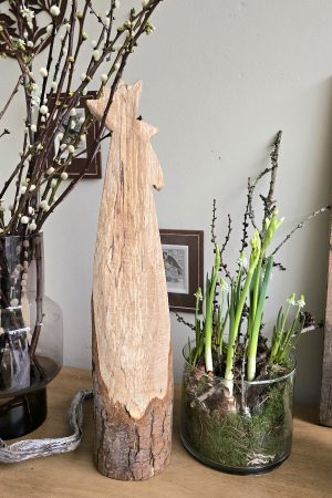 holz-hahn hahn holzdeko fruehlingsdeko osterdeko deko dekoidee mrs greenery shop bestellen kaufen