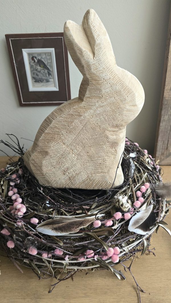 Hase Holzhase Osterhase Vollholz Pappel Pappelholz Pappelhase naturhase dekohase handarbeit osterdeko deko natur dekoidee holzdeko naturdeko im Mrs Greenery Shop bestellen kaufen