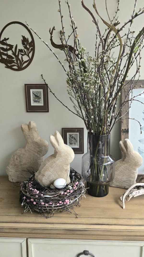 Hase Holzhase Osterhase Vollholz Pappel Pappelholz Pappelhase naturhase dekohase handarbeit osterdeko deko natur dekoidee holzdeko naturdeko im Mrs Greenery Shop bestellen kaufen