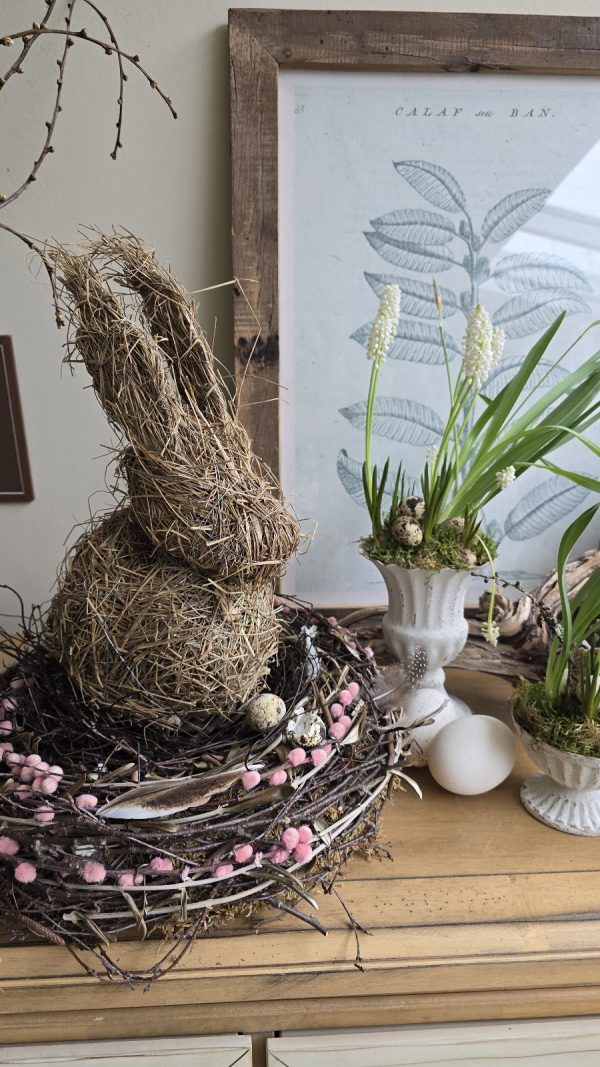 Hase grashase heuhase gras heu Osterhase naturhase dekohase osterdeko deko natur dekoidee holzdeko naturdeko im Mrs Greenery Shop bestellen kaufen