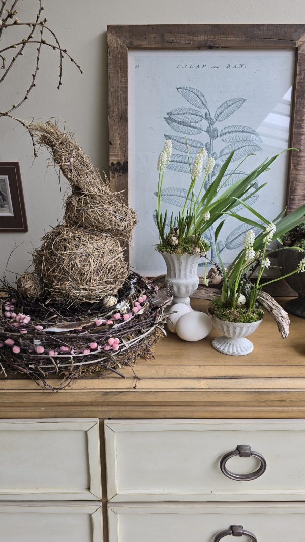 Hase grashase heuhase gras heu Osterhase naturhase dekohase osterdeko deko natur dekoidee holzdeko naturdeko im Mrs Greenery Shop bestellen kaufen