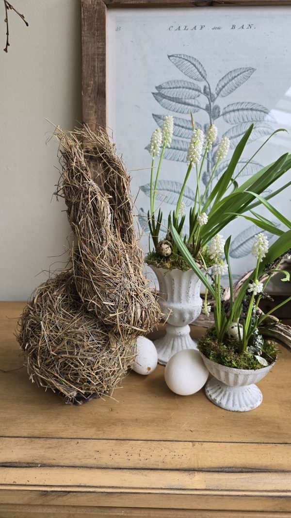 Hase grashase heuhase gras heu Osterhase naturhase dekohase osterdeko deko natur dekoidee holzdeko naturdeko im Mrs Greenery Shop bestellen kaufen