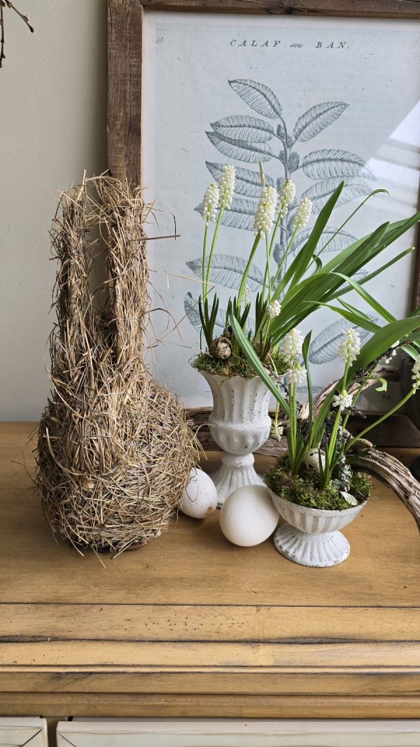 Hase grashase heuhase gras heu Osterhase naturhase dekohase osterdeko deko natur dekoidee holzdeko naturdeko im Mrs Greenery Shop bestellen kaufen