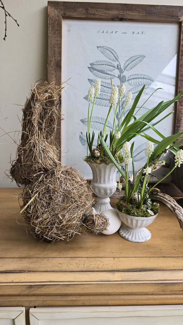 Hase grashase heuhase gras heu Osterhase naturhase dekohase osterdeko deko natur dekoidee holzdeko naturdeko im Mrs Greenery Shop bestellen kaufen